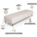 Ver imagem 7 de Kit 02 Puffs Decorativo Sala de Estar Bali W01 Pés Palito 210x60cm Linho Cru - Lyam Decor