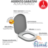 Assento Tampa para Vaso Sanitário Almofadado Compatível Sabatini Perfumado Floral Branco Durín - 3