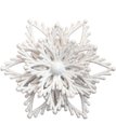 Ver imagem 3 de Kit 16 Flores Natal com Glitter Branco Natalino Enfeite 10cm