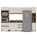Ver imagem 3 de Armário de Cozinha Modulada Completa 5 Peças 306,8cm com Tampo 250043 Koya Politorno Móveis
