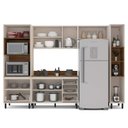Ver imagem 5 de Armário de Cozinha Modulada Completa 5 Peças 306,8cm com Tampo 250043 Koya Politorno Móveis