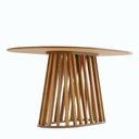 Ver imagem 4 de Mesa de Jantar Oval Madeira Maciça 6 Pessoas