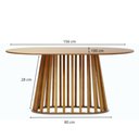 Ver imagem 5 de Mesa de Jantar Oval Madeira Maciça 6 Pessoas