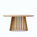 Ver imagem 2 de Mesa de Jantar Oval Madeira Maciça 6 Pessoas