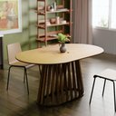 Ver imagem 1 de Mesa de Jantar Oval Madeira Maciça 6 Pessoas