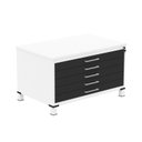 Ver imagem 2 de Mapoteca Mont 5 Gavetas 71,3cm x 120,4cm Aço Branco/Preto