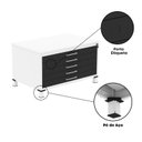 Ver mais imagens de Mapoteca Mont 5 Gavetas 71,3cm x 120,4cm Aço Branco/Preto