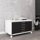 Ver imagem 1 de Mapoteca Mont 5 Gavetas 71,3cm x 120,4cm Aço Branco/Preto