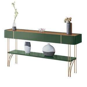 Aparador Sala de Estar Vivant Verde Pistache/freijó - Hb Móveis