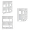 Ver imagem 2 de Conjunto de 3 Estantes Book com Diversos Nichos Branco