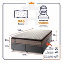 Ver imagem 2 de Cama Box Baú Atlanta Espuma D45 158x198 Cinza King House