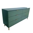 Ver imagem 7 de Conjunto de Quarto Cômoda Dm-243 6 e Mesa de Cabeceira Dm-125 2 MDF MDP Metal Verde Oliva Ditália