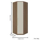 Ver imagem 3 de Guarda Roupa Modulado 01 Porta 245cm Canto Oblíquo Setiba