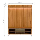 Ver imagem 5 de Rack com Painel para TV até 85" 1 Prateleira 1 Porta Vidro Reflecta e LED Lincoln Float 178cm -
