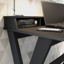 Ver mais imagens de Escrivaninha Multiuso Retrô Mesa Tipo Cavalete Itália Preto