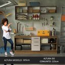 Ver imagem 6 de Kit com 2 Balcões e 2 Armários Aéreos Multiuso 200cm Agata Madesa