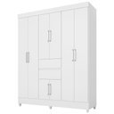 Ver imagem 1 de Guarda Roupa Casal 8 Portas Munique Branco - Demóbile
