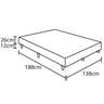 Base Cama Box Casal 26x138x188cm Suede Cor Branco - 2