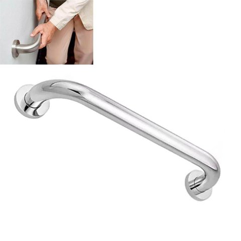 Alça de Apoio Barra 30cm Inox Suporte Acessibilidade Idoso Gestante Banheiro