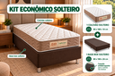 Ver imagem 5 de Kit Econômico Solteiro Colchão D33 Eco com Box Corino Marrom Ecopremium