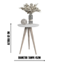 Mesa de Apoio Classic com Pés Palito para Sala ou Escritório - Off White - 4