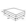 Cama Box Conjugado Casal Espuma Ortopédica - 42x138x188cm:Branco - 2