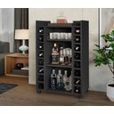 Ver imagem 1 de Adega Buffet Aparador Belgica Preto Com Rodízios Rede Móveis