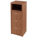 Ver imagem 4 de Armário para Escritório com 3 Gavetas Arquivo Amêndoa
