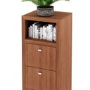 Ver imagem 5 de Armário para Escritório com 3 Gavetas Arquivo Amêndoa