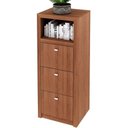 Ver imagem 1 de Armário para Escritório com 3 Gavetas Arquivo Amêndoa