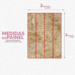 Papel de Parede Painel 3D Mármore Bege Bahia 2M Revestimento Auto Colante Marmorizado lavável - 5