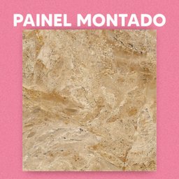 Papel de Parede Painel 3D Mármore Bege Bahia 2M Revestimento Auto Colante Marmorizado lavável - 3