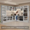 Ver imagem 5 de Armário de Cozinha Completa 549cm Branco/preto Glamy Madesa 01 Branco/preto