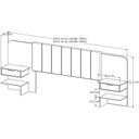 Ver imagem 2 de Cabeceira com Criado e Estofado Maisa Chocolate para Cama Box 140cm 160cm