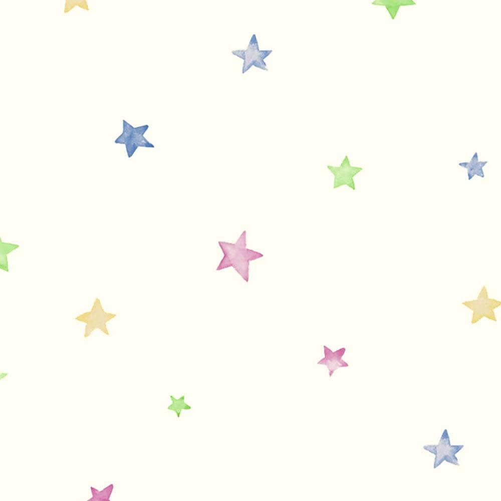 Papel de Parede Estrelas Off-White e Colorido + Cola |224201 - 2