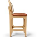 Ver imagem 2 de Kit 5 Banquetas Baixa Bar Cozinha Sala de Jantar Betta L02 Mel Tela Couríssimo Camel - Lyam Decor