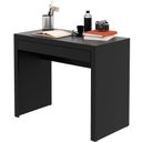 Ver imagem 1 de Escrivaninha Mesa de Escritório 90 Cm 1 Gaveta Preto