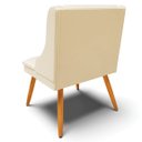 Ver imagem 6 de Kit 4 Cadeiras Decorativas Sala de Jantar Pés Palito de Madeira Firenze PU Bege/Natural G19 - Gran B