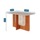 Ver imagem 4 de Conjunto: Mesa de Cozinha Louise Tampo Madeirado C/ Vidro 130x80cm e 4 Cadeiras Paola Cinamomo/off