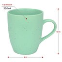 Ver imagem 3 de Kit 2 Canecas Xícaras de Cerâmica Chá Café Artisan 330ml:verde