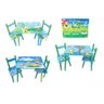Mesa Infantil com 2 Cadeiras Kit Mesinha Criança Madeira - 2
