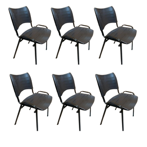 Cadeira New Iso Oblongo Preta Invicta Office Kit com 6 Cadeiras