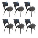 Ver imagem 1 de Cadeira New Iso Oblongo Preta Invicta Office Kit com 6 Cadeiras