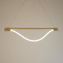Ver imagem 4 de Pendente Moderno Hose Dourado 80cm Led 30w 3000k Bivolt Ds8254 Delis