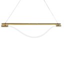 Ver imagem 1 de Pendente Moderno Hose Dourado 80cm Led 30w 3000k Bivolt Ds8254 Delis