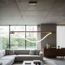 Ver imagem 5 de Pendente Moderno Hose Dourado 80cm Led 30w 3000k Bivolt Ds8254 Delis