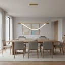 Ver imagem 3 de Pendente Moderno Hose Dourado 80cm Led 30w 3000k Bivolt Ds8254 Delis