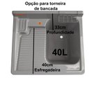 Ver imagem 4 de Gabinete em Plástico Abs Tanque com Esfregadeira Lateral de Fibra 40 Litros e Torneira de Mesa