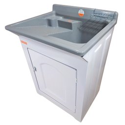 Gabinete em Plástico Abs Tanque com Esfregadeira Lateral de Fibra 40 Litros e Torneira de Mesa - 7