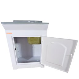 Gabinete em Plástico Abs Tanque com Esfregadeira Lateral de Fibra 40 Litros e Torneira de Mesa - 5